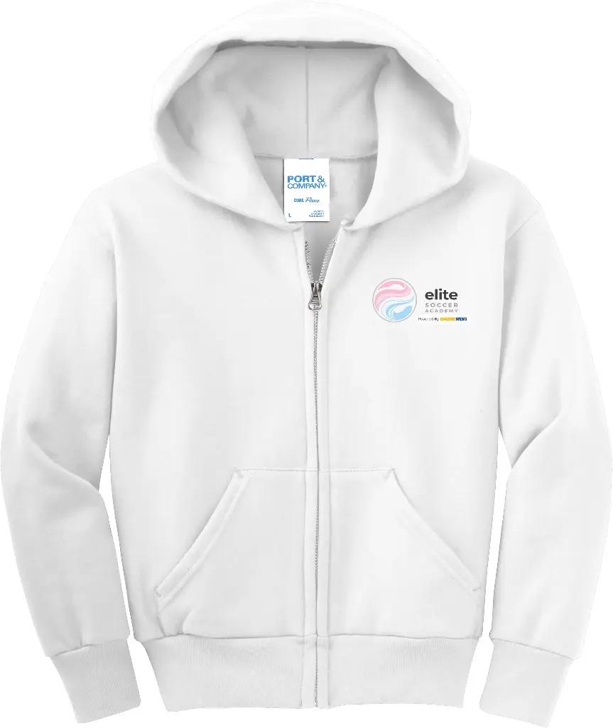 Youth Core Fleece Full-Zip Hooded Sweatshirt 